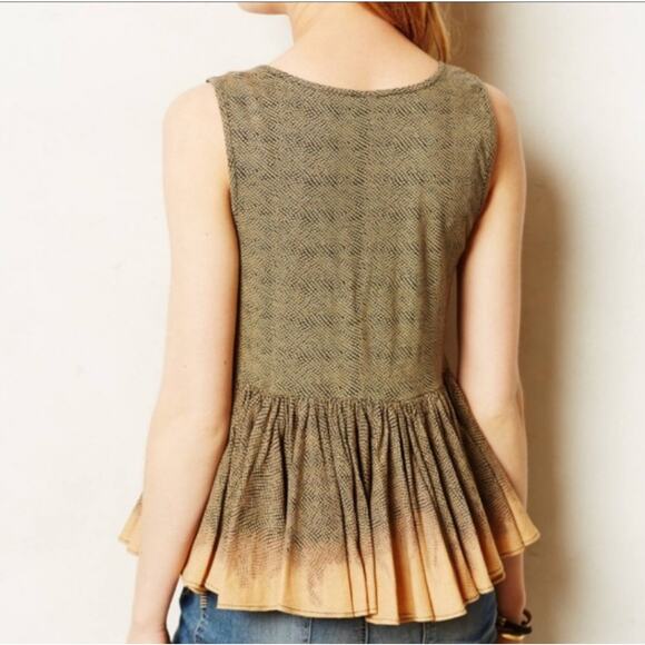 ANTHROPOLOGIE AKEMI + KIN Women’s Sequined Ruffle Peplum tank top - Picture 2 of 5